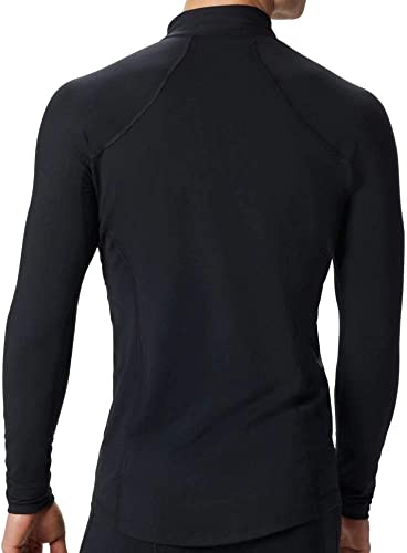 Columbia Midweight Stretch Long Sleeve Half Zip Camiseta térmica de Manga Larga, Hombre, Black, L