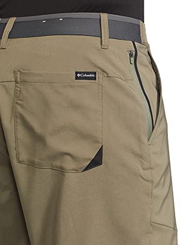 Columbia Pantalones Cortos Tech Trail para Hombre, Hombre, Pantalones Cortos Tech Trail, 1883371, Verde Piedra, 38x10