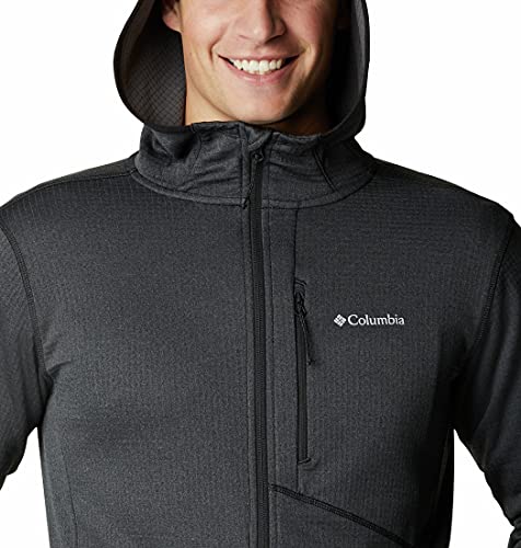 Columbia Park View Fleece Full Zip Hoodie, Forro polar con capucha y cremallera Hombre, Negro (black heather), M