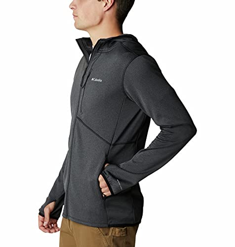 Columbia Park View Fleece Full Zip Hoodie, Forro polar con capucha y cremallera Hombre, Negro (black heather), S