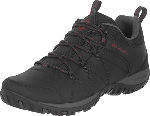 Columbia Peakfreak Venture Waterproof Zapatos impermeables para Hombre, Negro (Black, Vintage Red), 41.5 EU