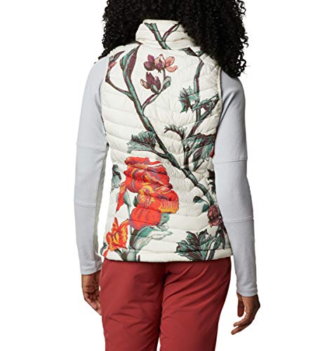 Columbia Powder Lite Chaleco Aislante, Mujer, Chalk Botanica Print, XS