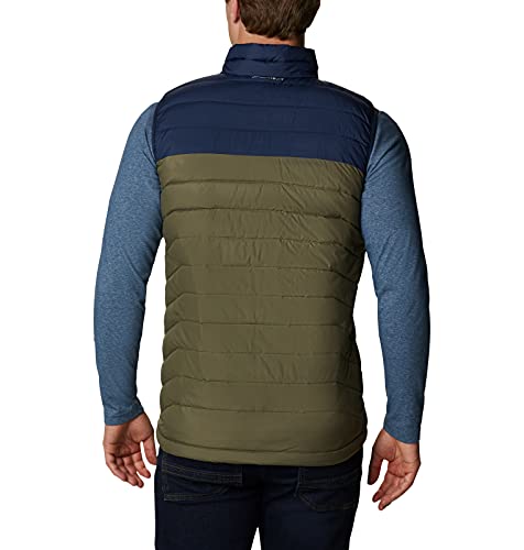 Columbia Powder Lite Chaleco, Hombre, Stone Green, Collegiate Navy, L