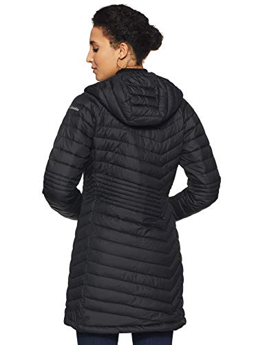 Columbia Powder Lite Mid , Chaqueta larga Mujer, Negro (BLACK), L