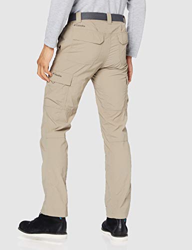 Columbia Silver Ridge II Cargo , Pantalones de senderismo cargo Hombre, Marrón (Tusk), 34W/30L