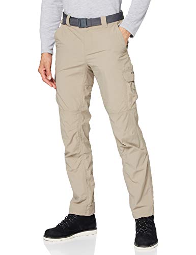 Columbia Silver Ridge II Cargo , Pantalones de senderismo cargo Hombre, Marrón (Tusk), 34W/32L