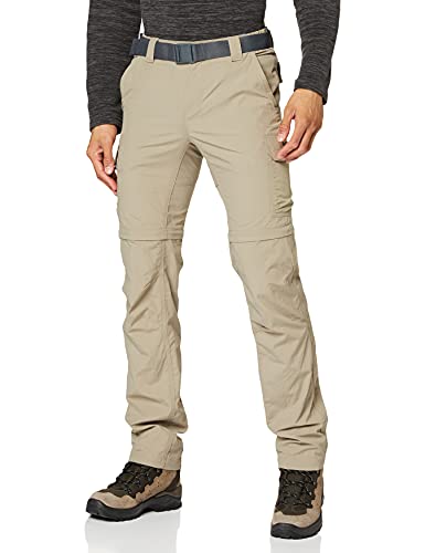 Columbia Silver Ridge II Convertible , Pantalones de senderismo convertibles Hombre, Marrón (Tusk), 32W/32L