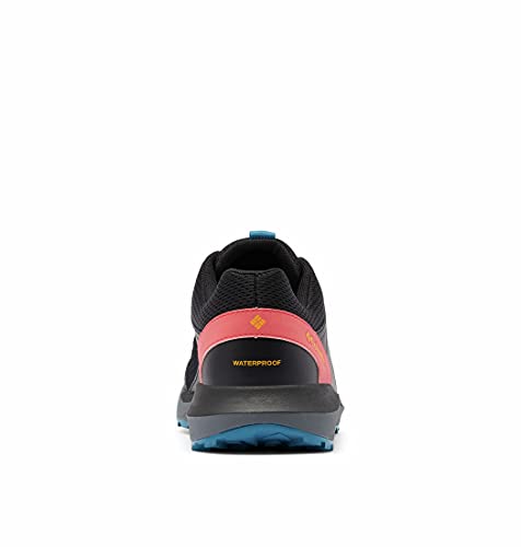 Columbia Trailstorm Waterproof, Zapatillas Mujer, Black Bright Marigold, 42 EU