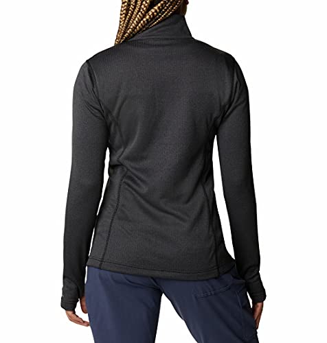 Columbia W Park View Grid Fleece Full Zip, Sudadera polar con cremallera 1/6 Mujer, Negro (black heather), M