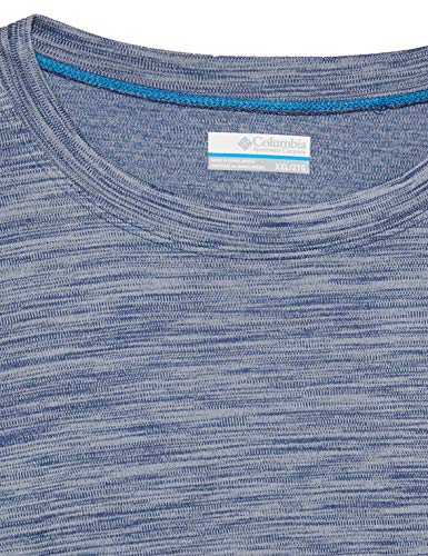 Columbia Zero Rules, Camiseta de manga corta, Hombre, Azul (Carbon Heather), Talla S