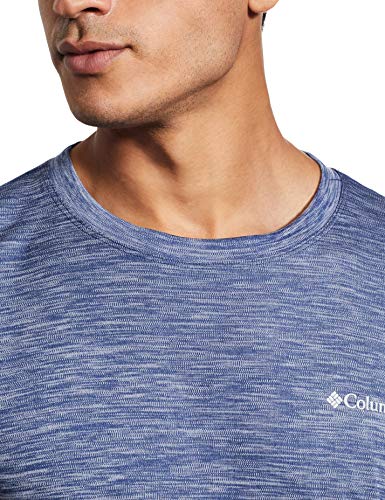 Columbia Zero Rules, Camiseta de manga corta, Hombre, Azul (Carbon Heather), Talla S