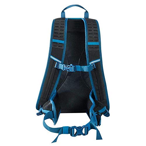 COLUMBUS Mochila Biker 8 Air para Ciclismo BTT o Senderismo. Mochila Ligera y Transpirable con Sistema para Máxima Ventilación. Compartimento para Bolsa de Hidratación Color Azul y Naranja.