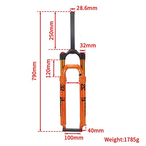 Componentes de bicicleta de horquilla delantera de Ciclismo Tenedor Bicicleta de montaña Suspensión Air Bike Plug Bike Fork 32mm 120mm 26 27.5 29 Rendimiento de trazo sobre SR Suntour Epixon