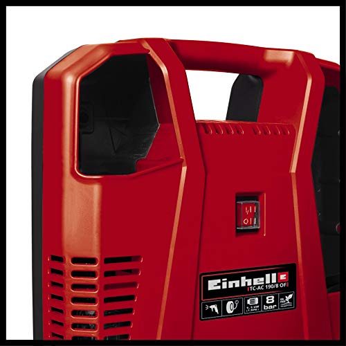 Compresor Einhell TH-AC 190 Kit (1.100W, potencia de extracción: 190 l/min, presión de trabajo máxima: 8bar)