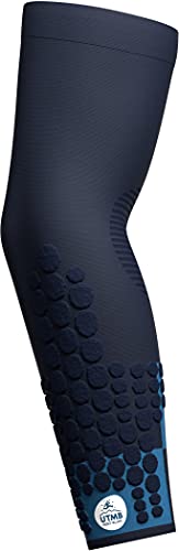 COMPRESSPORT ArmForce UTMB 2021 - Mangas ultraligeras (talla T4, 31-34 cm), color azul