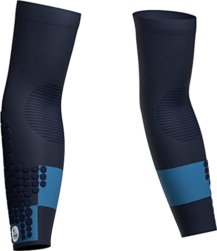 COMPRESSPORT ArmForce UTMB 2021 - Mangas ultraligeras (talla T4, 31-34 cm), color azul