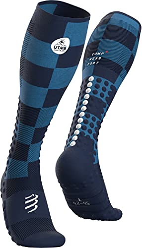 COMPRESSPORT Calcetines Full Socks Race & Recovery - Utmb 2021 Azul