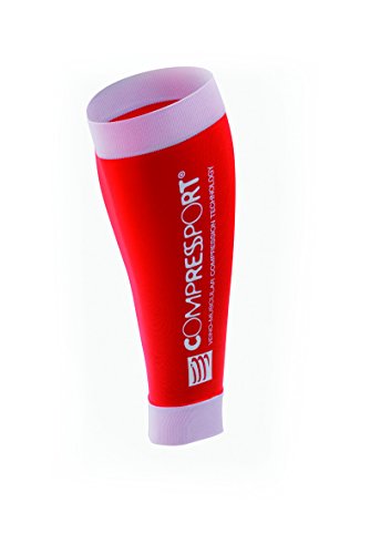 Compressport Calf R2 - Pernera unisex, color rojo, talla S (Tamaño Fabricante : T1)