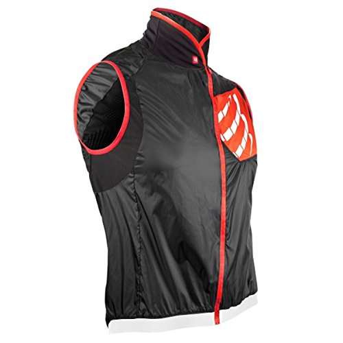 COMPRESSPORT - Ciclismo huracán Viento proteja Chaleco Chaleco, Ciclismo huracán Viento proteja Chaleco, Negro, pequeño