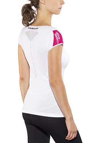 COMPRESSPORT Compress Port Mujer Trail Running V2 Camiseta, Todo el año, Mujer, Color White/Pink, tamaño M