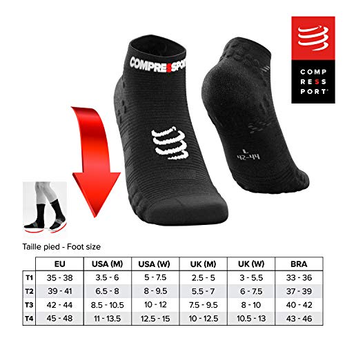 COMPRESSPORT Pro Racing Socks v3.0 Run High Calcetines, Unisex-Adult, Negro, 35-38 (T1)