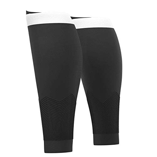 COMPRESSPORT R2V2 - Manga de compresión para las pantorrillas - Protección muscular, rendimiento y recuperación para el deporte - Ultraligero y anti-fatiga - Correr, Ciclismo, Trail y Triatlón, Negro