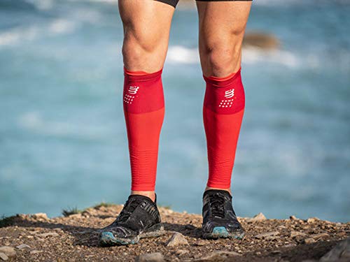 COMPRESSPORT R2V2 - Manga de compresión para las pantorrillas - Protección muscular, rendimiento y recuperación para el deporte - Ultraligero y anti-fatiga - Correr, Ciclismo, Trail y Triatlón, Negro