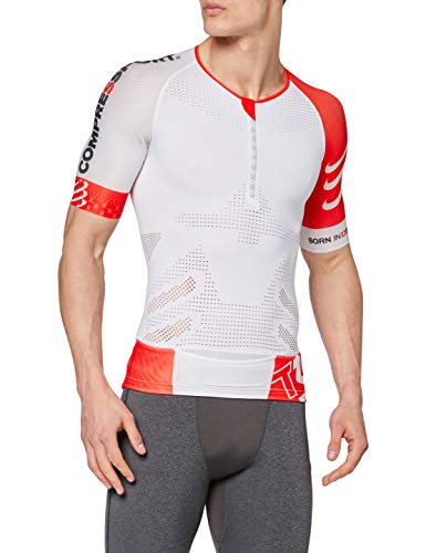 COMPRESSPORT - T-Shirt - Triathlon Shirt Aero Top V2 Blanc - Tailles : L