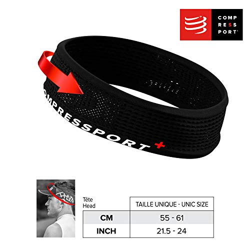 COMPRESSPORT Thin Headband On/Off Cinta, Unisex-Adult, Rojo, Talla Unica