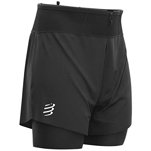 Compressport Trail 2-in-1 Short Hardloopbroek Heren Zwart