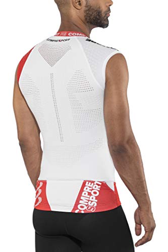 COMPRESSPORT Trail V2 - Camiseta sin Mangas para Hombre, Camiseta, Color Blanco, tamaño Small