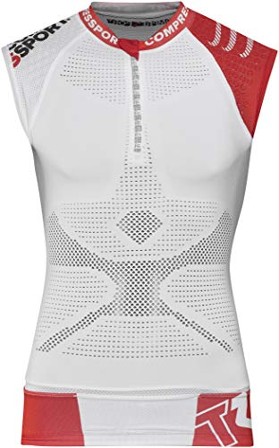 COMPRESSPORT Trail V2 - Camiseta sin Mangas para Hombre, Camiseta, Color Blanco, tamaño Small