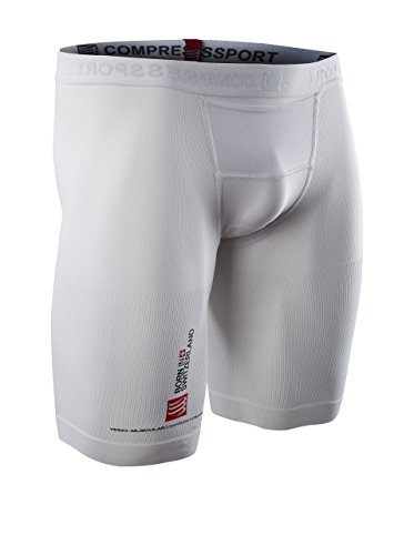 COMPRESSPORT Triathlon - Camiseta de Atletismo para Hombre, Color Blanco, Talla S