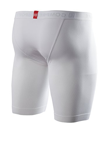 COMPRESSPORT Triathlon - Camiseta de Atletismo para Hombre, Color Blanco, Talla S