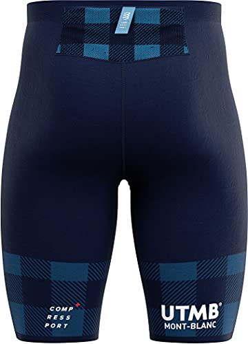 COMPRESSPORT Ultra-Trail Under Control UTMB 2021 - Pantalones cortos para correr, color azul, azul, T4 | XL