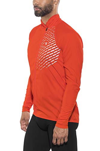 Compressport webinero Hurricane Jacket V2 Laufjacke unisex Running Trail Sportjacke winddicht und wasserabweisend schützt vor Wind und Kälte (Red, S)