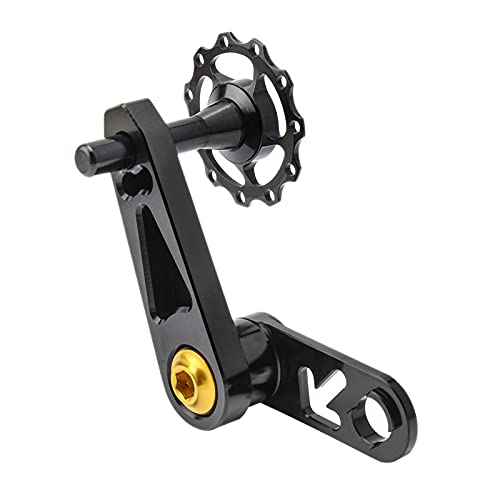 Comyglog Tensor de cadena plegable para bicicleta, rueda de accionamiento, cambio de cadena de una sola velocidad, tensor con piñón