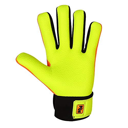 CONNECT GUANTES PARA NIÑOS, NIÑOS Y NIÑAS, JUNIOR, Fútbol Porteros, para Transing – NIÑOS, GRIP PERFIL RUTO (AMARILLO FLOURCENTE, 7)