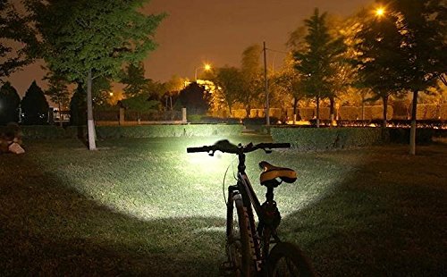 Constefire LED LUZ Linterna LáMPARA Torch Cree 7X LED de Bicicleta/Bici lámpara Luz LED Frontal luz de la Bicicleta Bicicletas (7 led, 3 Modos) con 6x16850 batería y Cargador & Llavero Linterna Torch