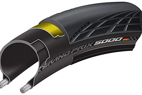 Continental Grand Prix 5000 Neumático Plegable para Bicicleta, Unisex Adulto, Negro, 28" | 700 x 25C + Tubo Race 28, S 60mm (18-25 - 622/630)