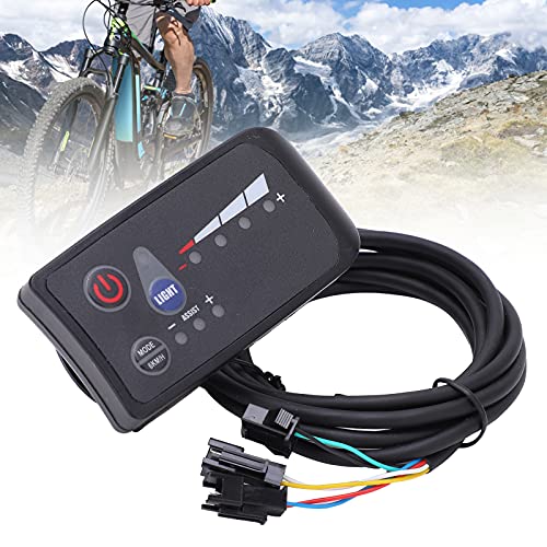 Controlador de Pantalla de Bicicleta, Instrumento de Pantalla LED de Bicicleta Eléctrica de Peso Ligero Carcasa de ABS Impermeable para Reparación de Bicicleta Eléctrica para Scooter