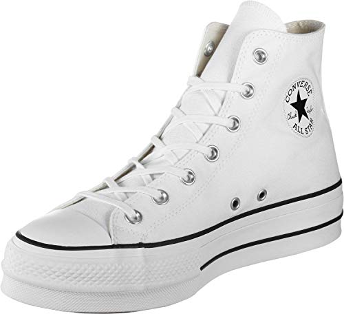 Converse Chuck Taylor All Star Lift - Hi - Blanco/Negro/Blanco Canvas