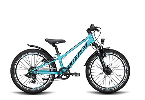 ConWay MC 200 Suspension - Bicicleta de montaña infantil para niño, color turquesa y negro