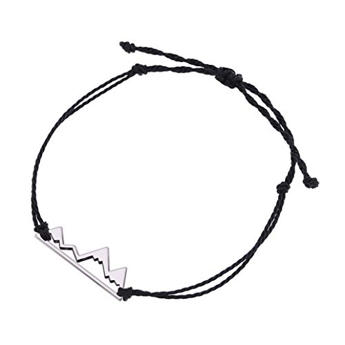 cooltime Pulsera de cuerda ajustable para camping de montaña, con encanto de montaña, para viaje de vacaciones