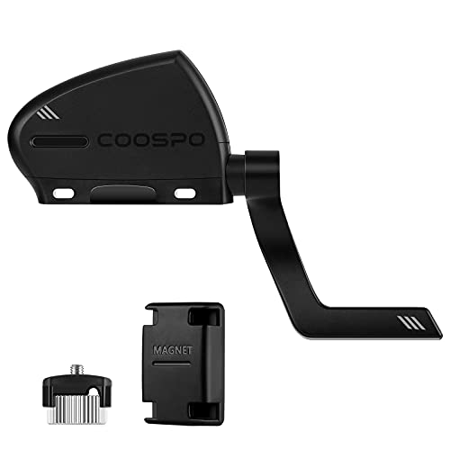 CooSpo Sensor de Cadencia y Velocidad 2 en 1 Bluetooth Ant + Sensor de Cadencia de Ciclismo Inalámbrico RPM para Computadora de Ciclismo Compatible con Runtastic Pro Zwift Openrider Rouvy UA Run