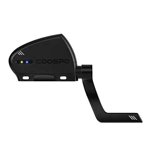 COOSPO Sensor de Velocidad y Cadencia para Bicicleta 2 en 1, Sensores de Ciclismo Bluetooth y ANT+ con Indicadores LED, Sensor RPM para Bicicleta Impermeable IP67