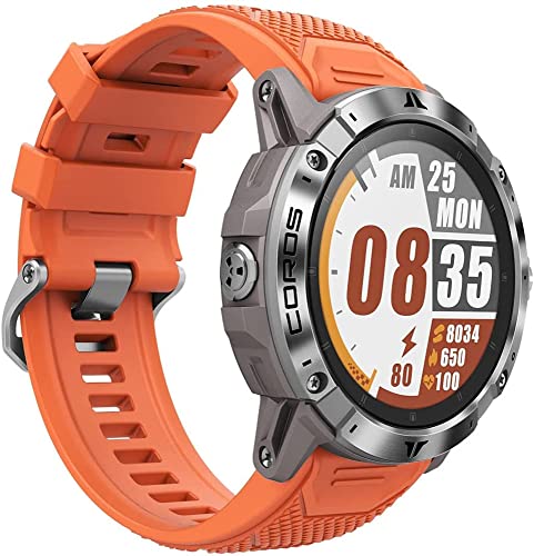 COROS VERTIX 2 GPS Adventure Watch con mapa offline global, GPS de doble frecuencia, revestimiento de diamante de cristal zafiro y bisel de titanio, BLE, Strava y TrainingPeaks, LAVA(naranja)