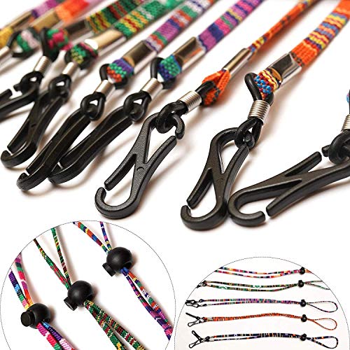 Correa de extensión con gancho para la oreja, correa para el cuello para cubrir la cara, cordón para gafas, correa para gafas, cadena para gafas, cuerda para gafas, cordón para gafas (12)