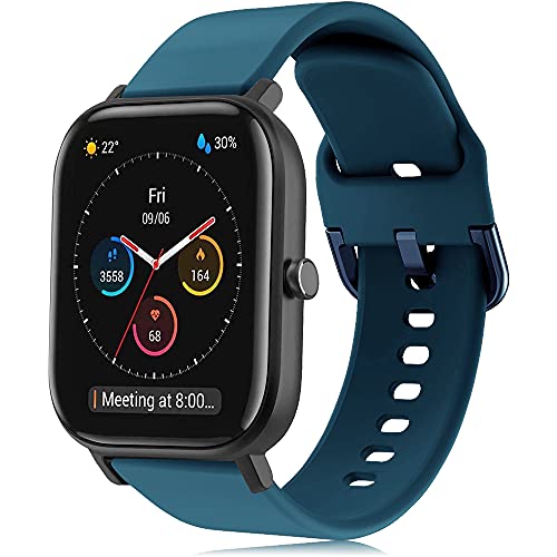 Correa para Amazfit GTS Pulsera, 20mm Silicona Suave Reemplazar Banda Pulsera para Amazfit GTR 42mm/Amazfit GTS/GTS 2/2 Mini/2e/Amazfit Bip/Amazfit Bip Lite