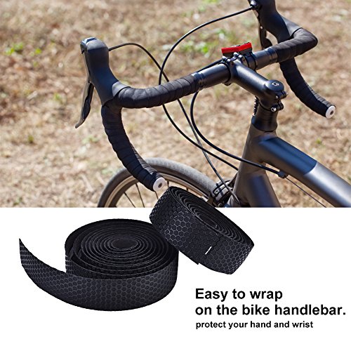 Correa para Manillar de Bicicleta, Cinturón Antideslizante para Manillar de Bicicleta, para Fijar la Cinta para Suavizar el Impacto y Proteger (Negro)